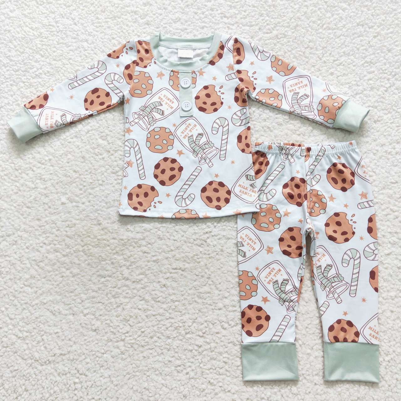 BLP0314 milk cookie long sleeve boy pajamas outfit preorder 20230920 RTS