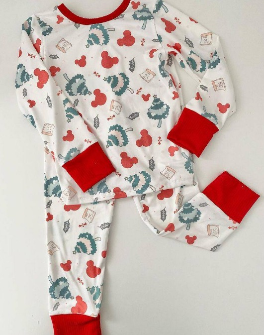 BLP0323 christmas mouse cartoon long sleeve girl pajamas outfit 20230814 preorder