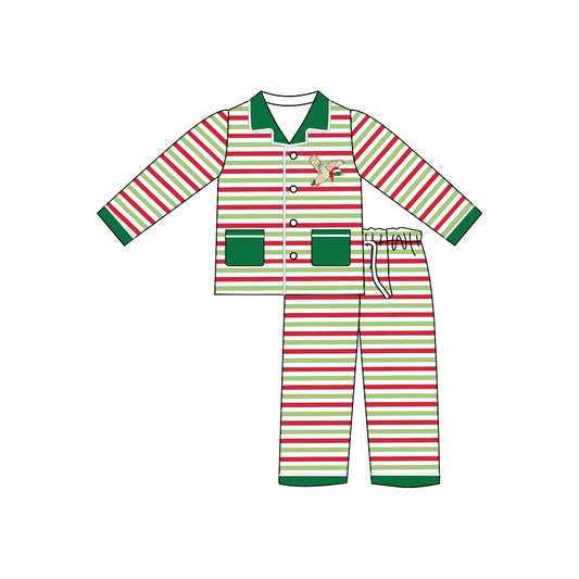 BLP0337 preorder christmas long sleeve duck kids boy pajamas outfit 202230823