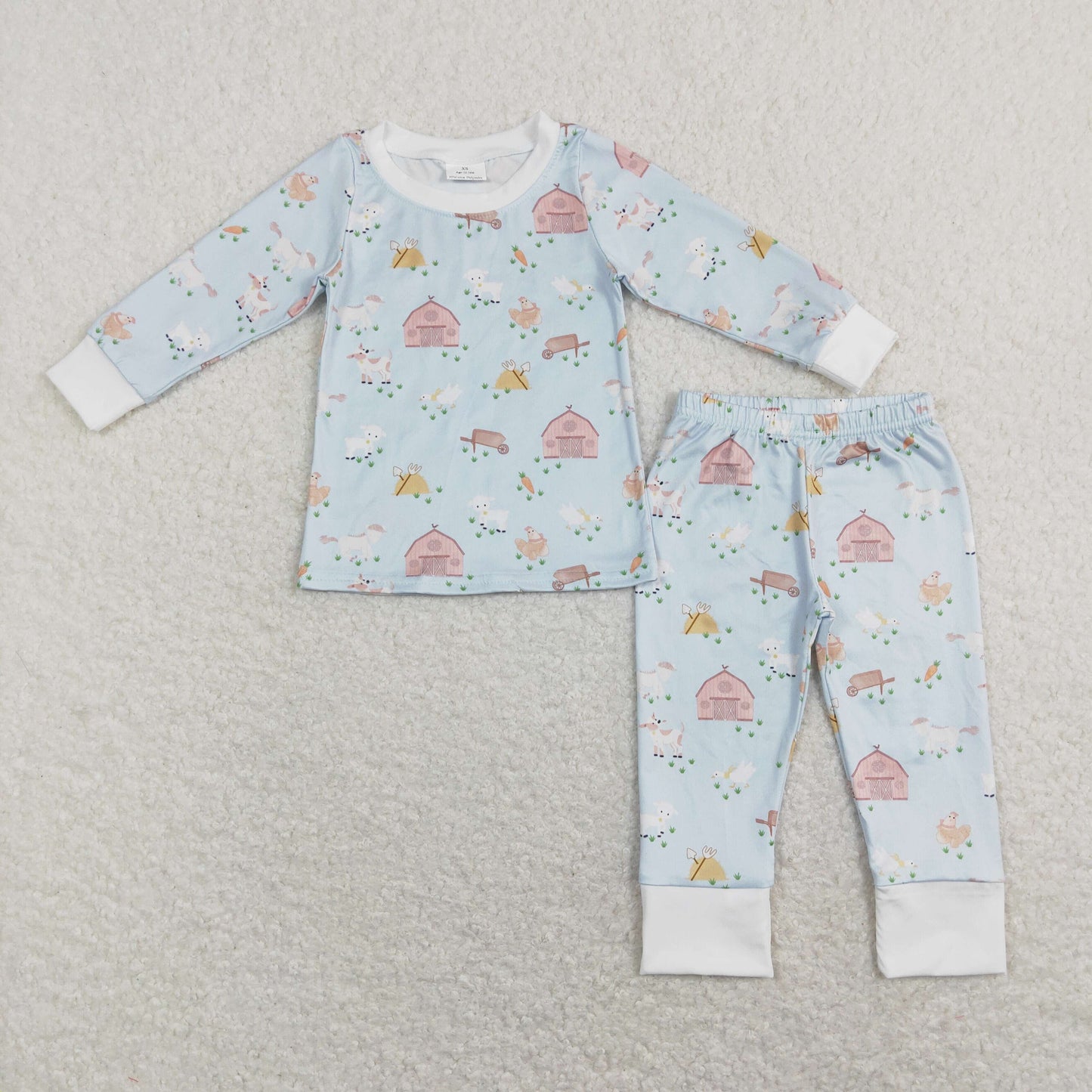 BLP0342 RTS Easter farm girl pajamas outfit 202401