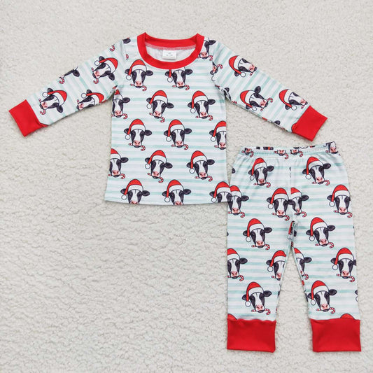 BLP0356 western cow long sleeve pants girl pajamas outfit 20231005 RTS