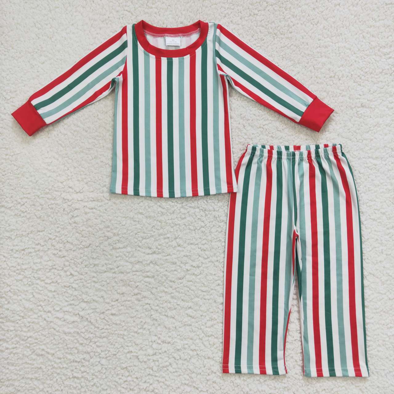 BLP0361 Christmas stripe long sleeve pants girl outfit pajamas 20231004 RTS