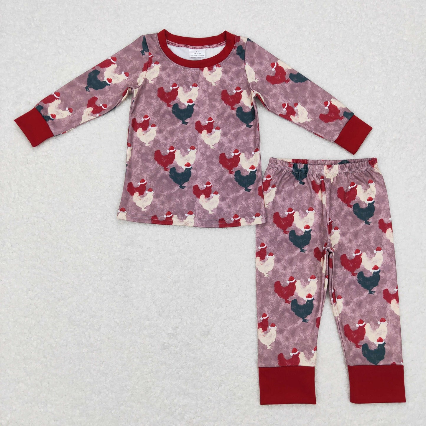 BLP0374 chicken long sleeve boy pajamas outfit 20231111 RTS