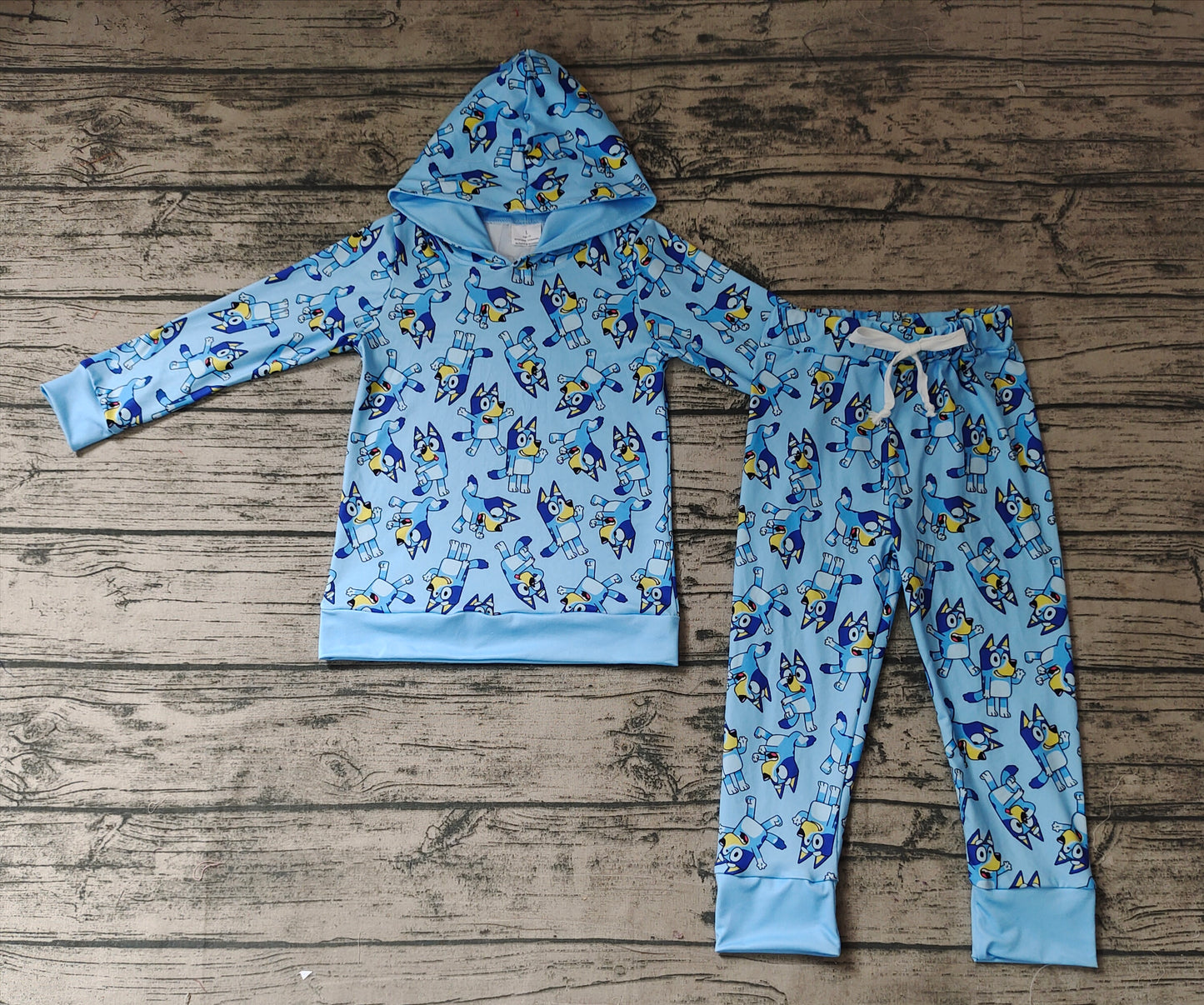 RTS BLP0399 western bluey hoodie long sleeve jogging pants boy outfit 20231024