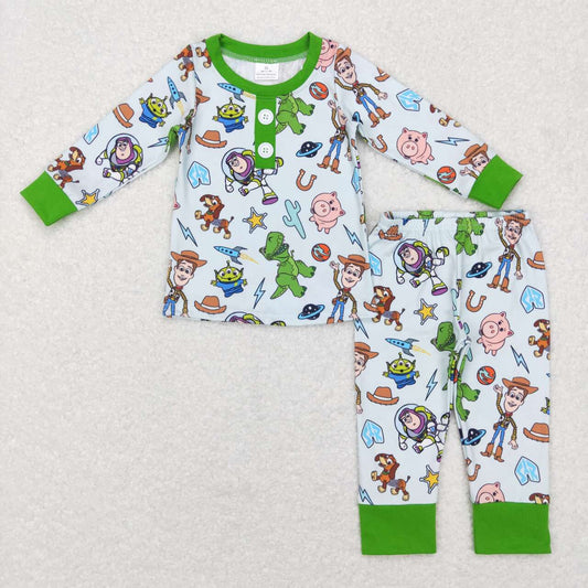 BLP0411 story toy dinousaur pig cartoon short sleeve pant boy outfit 20231121 RTS