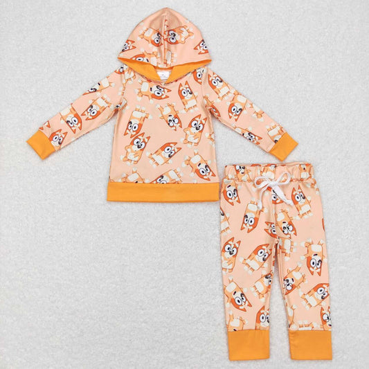 BLP0415 hoodie western bluey dog orange long sleeve boy outfit RTS 20231121