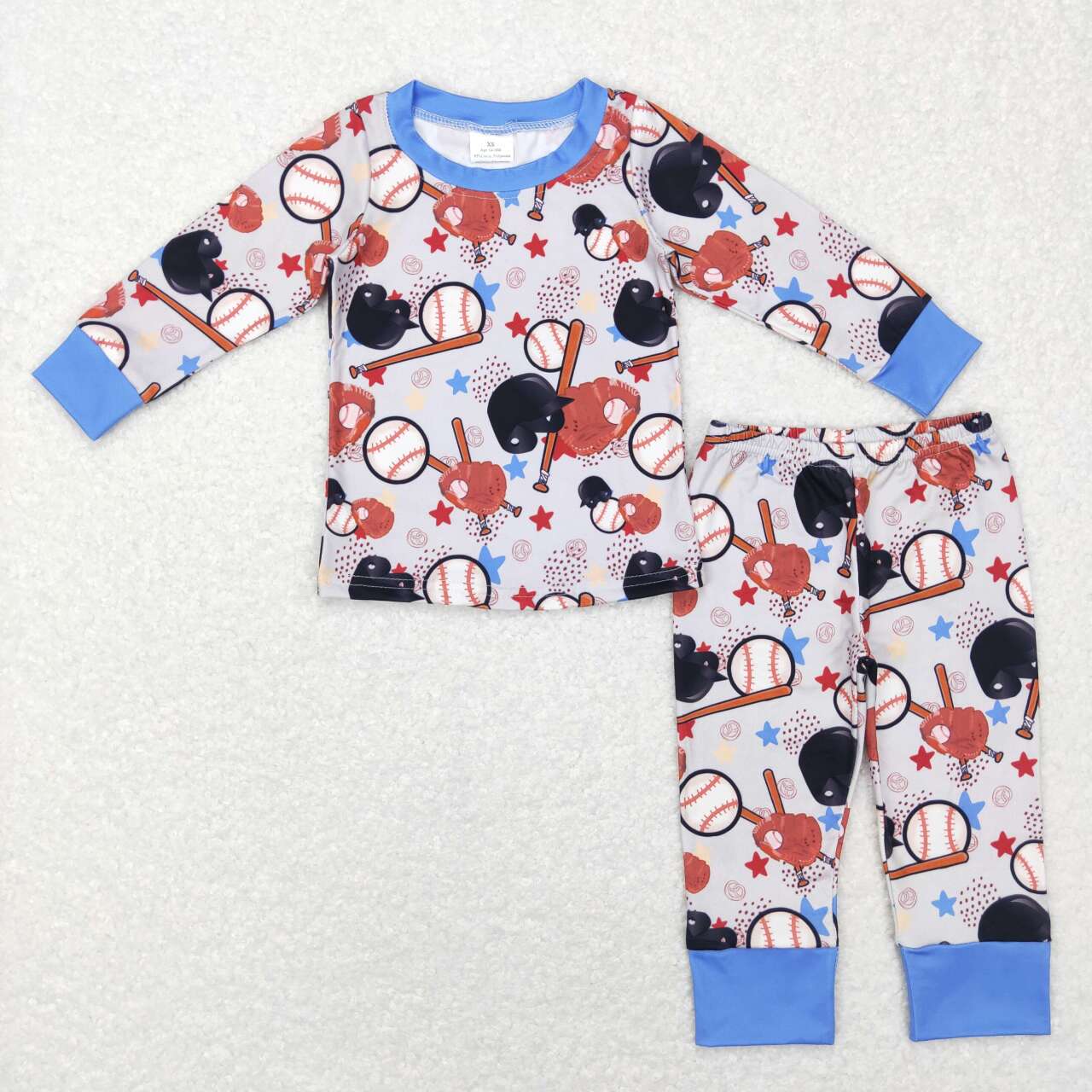 BLP0418 RTS baseball long sleeve kids boy pajamas outfit 202231121