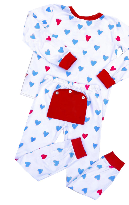 BLP0429 love valentine's day long sleeve boy outfit pajamas preorder 20231102