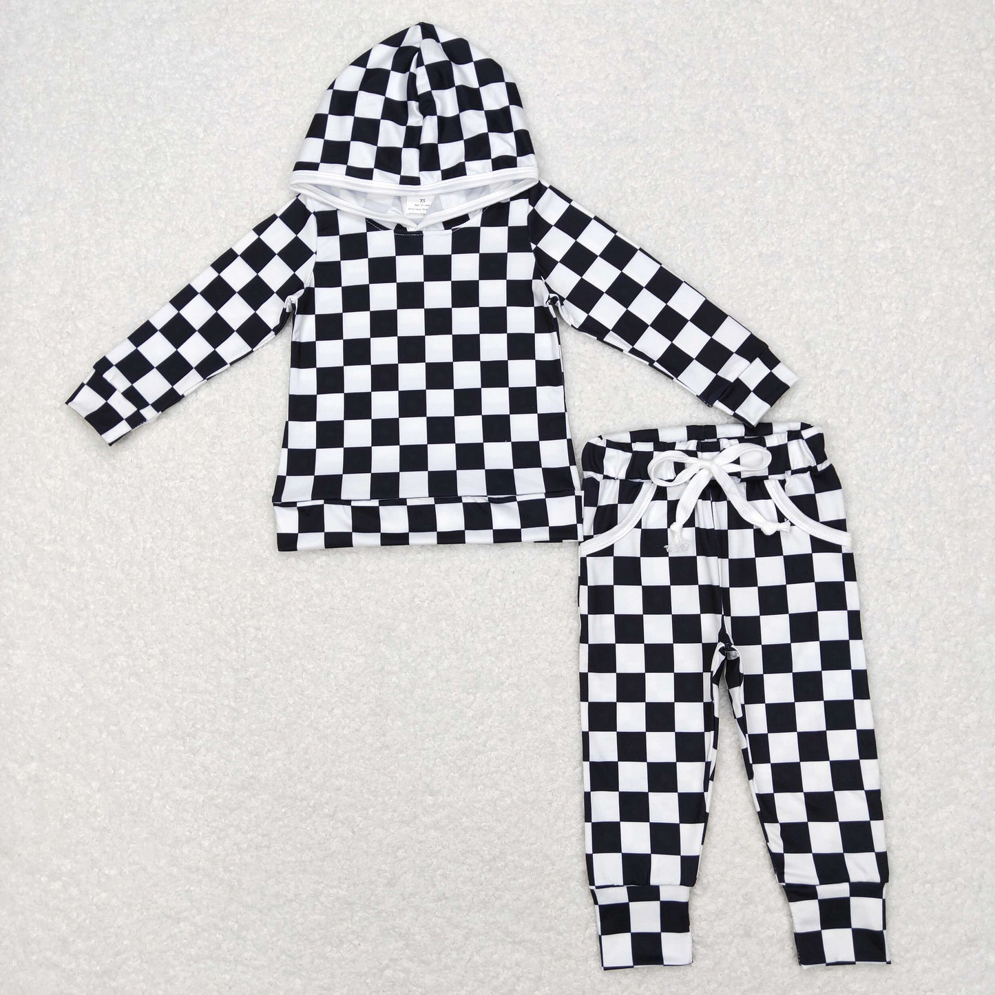 BLP0434 hoodie checkerboard long sleeve boy outfit 202312