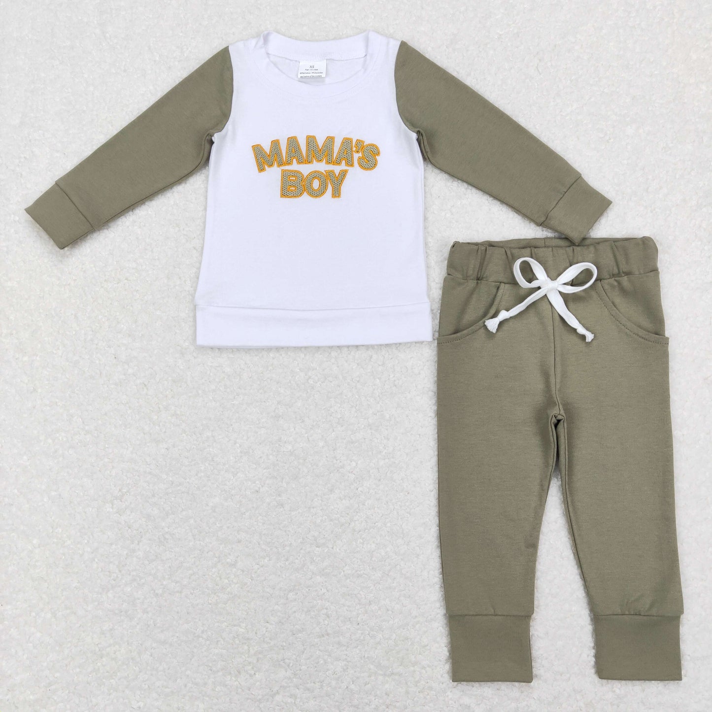 BLP0435 RTS embroidery mama's boy outfit 202401