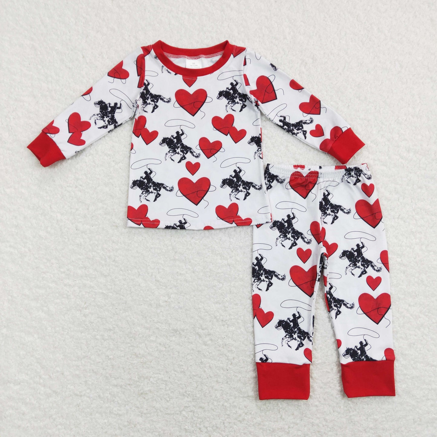 BLP0455 RTS love valentine rodeo horse boy outfit 202401