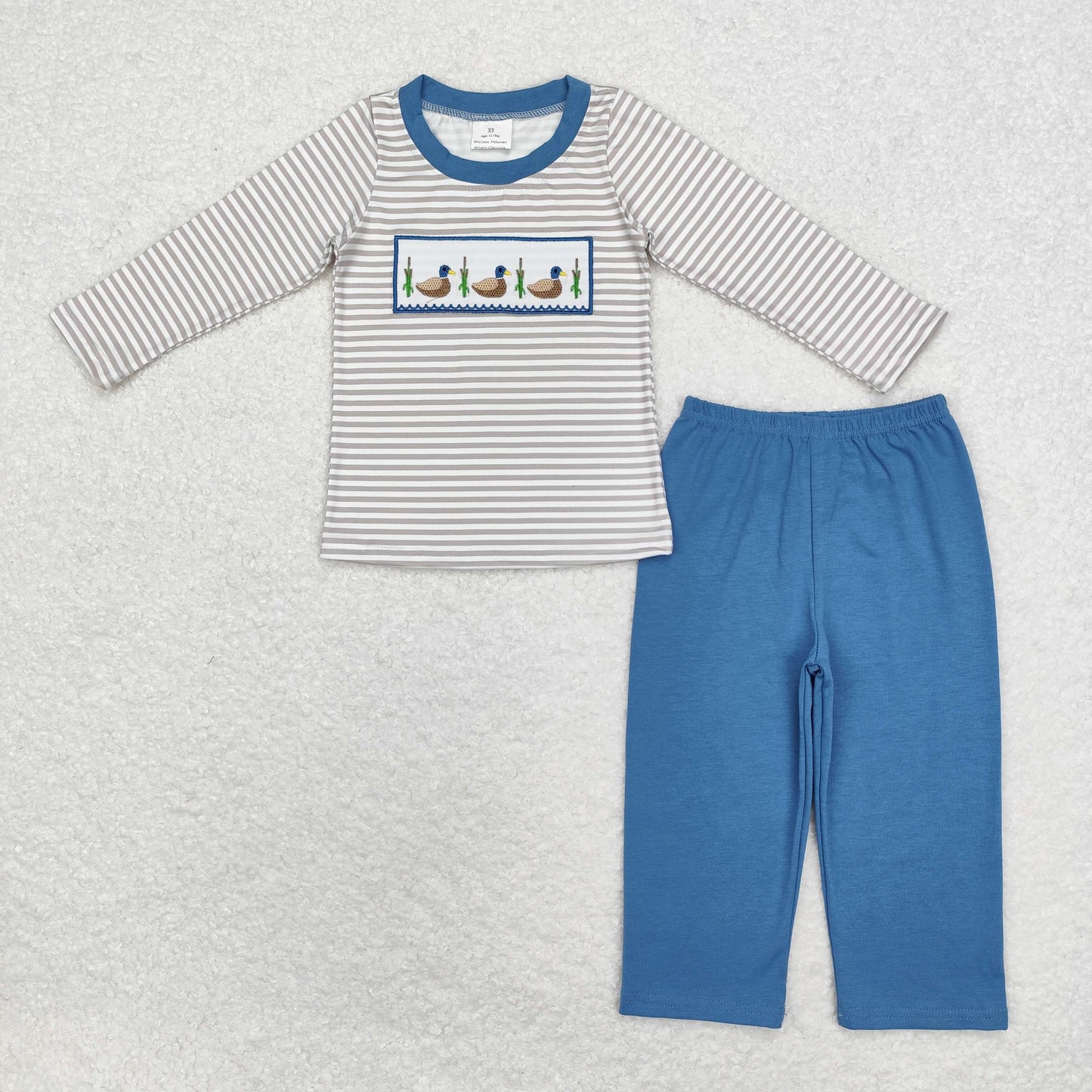 BLP0456 duck embroidery boy shorts outfit 202408 RTS