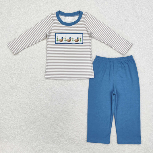 BLP0456 duck embroidery boy shorts outfit 202408 RTS