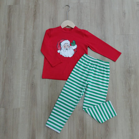 BLP0477 Christmas santa preorder boy pajamas outfit 202405