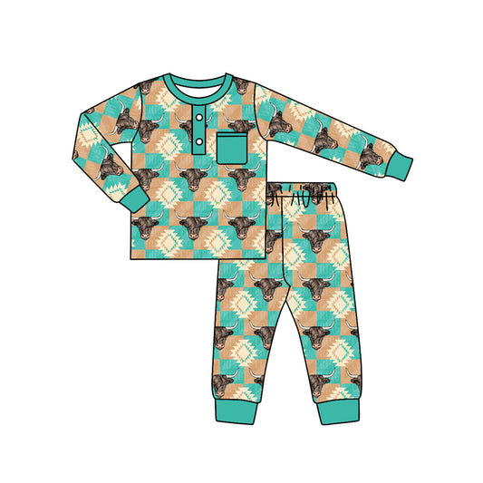 BLP0498 preorder western cow boy pajamas outfit 202405