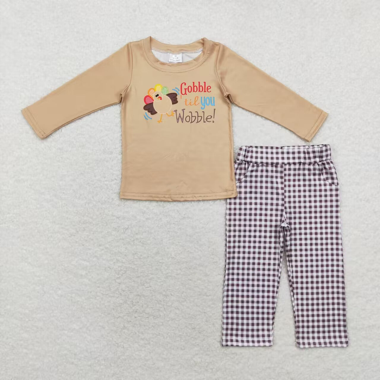 BLP0503  thanksgiving turkey gobbe boy outfit 202407 RTS