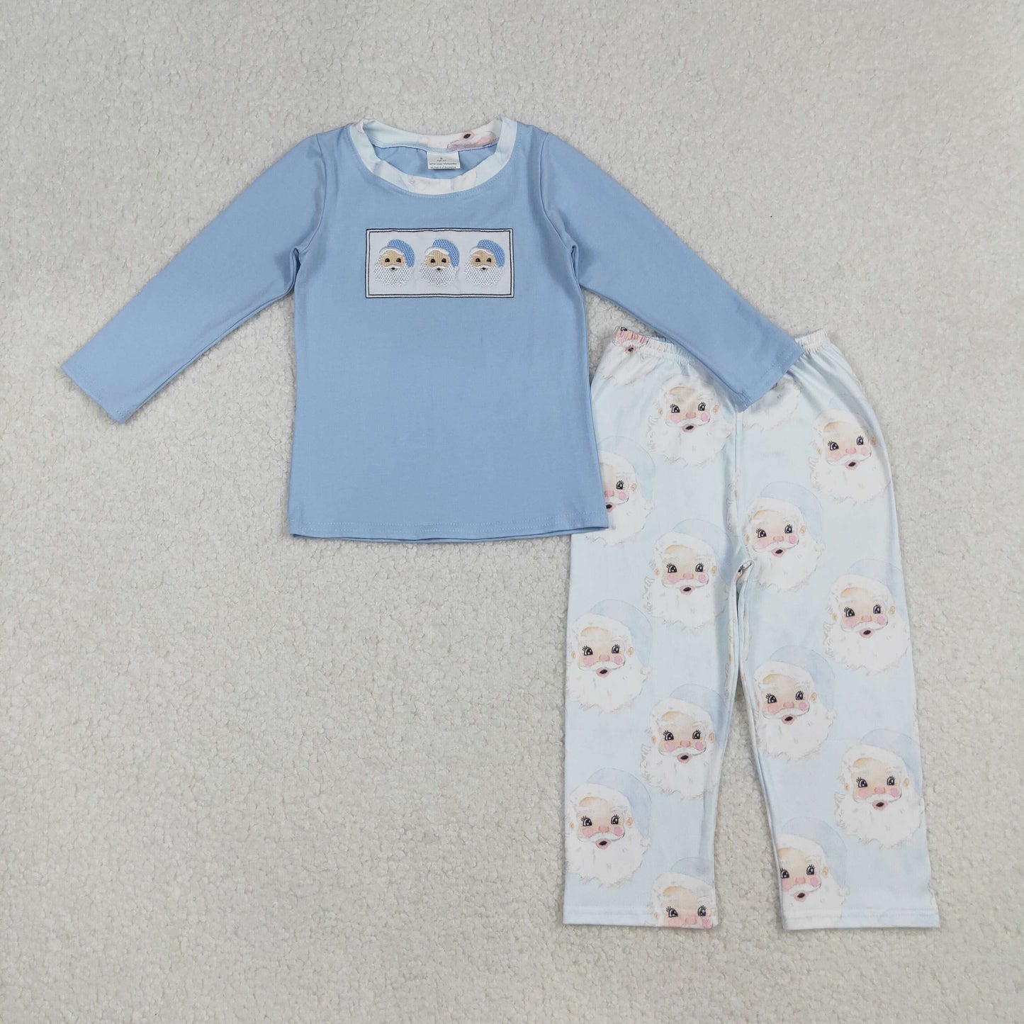 BLP0505 embroidery Christmas santa boy outfit pajamas  202509 RTS