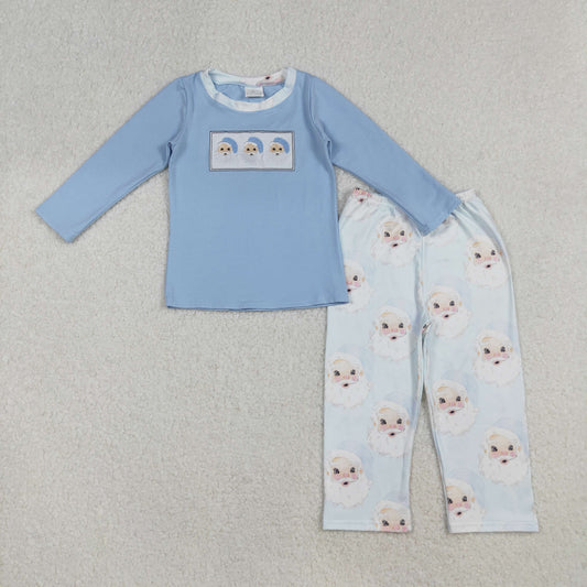 BLP0505 embroidery Christmas santa boy outfit pajamas  202509 RTS