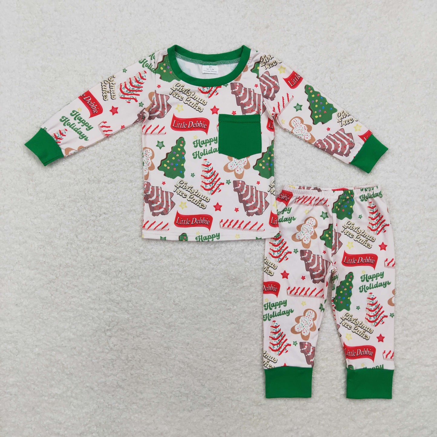 BLP0506 Christmas tree boy outfit pajamas  202408 RTS