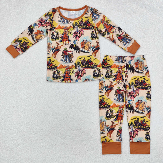 BLP0511 BAMBOO horse boy pajamas outfit 202409 sibling RTS