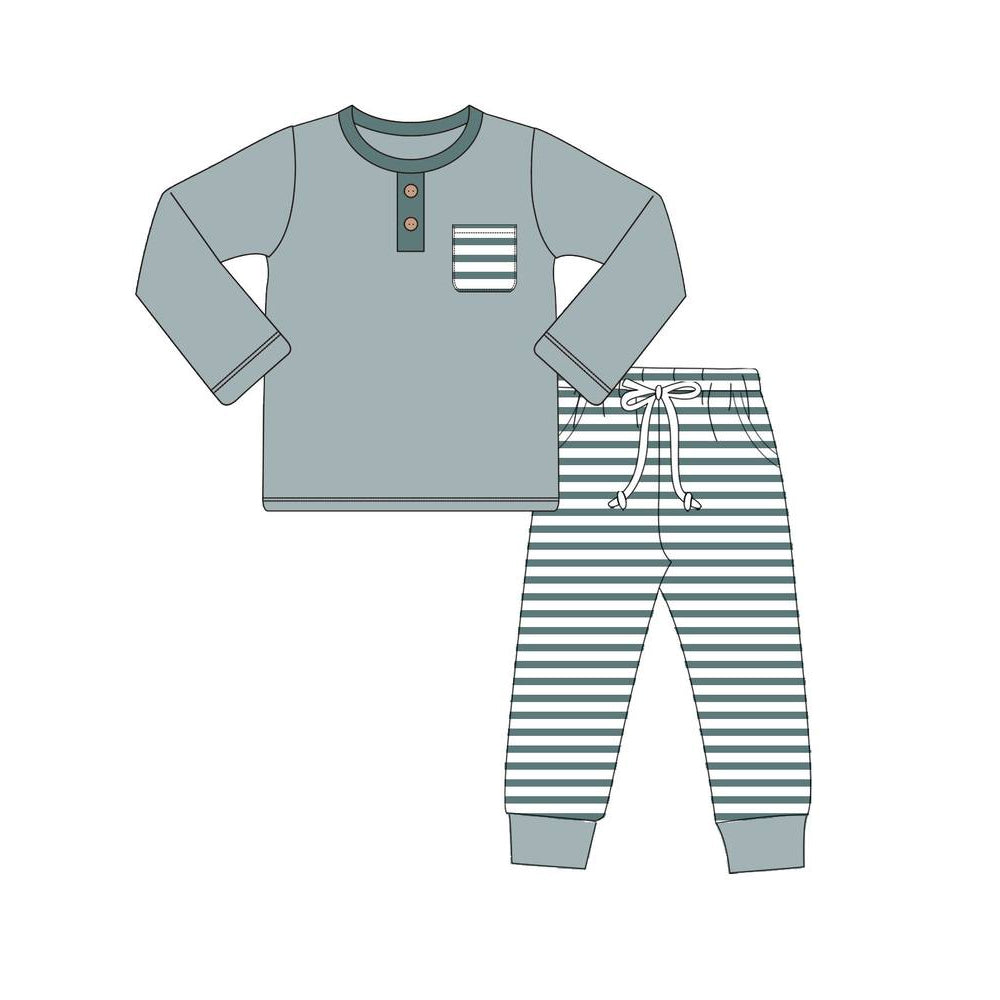 BLP0531 cotton grey boy outfit preorder 202405