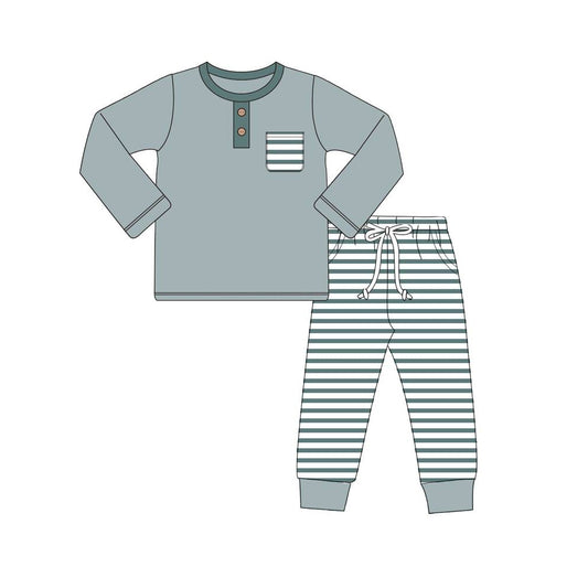 BLP0531 cotton grey boy outfit preorder 202405