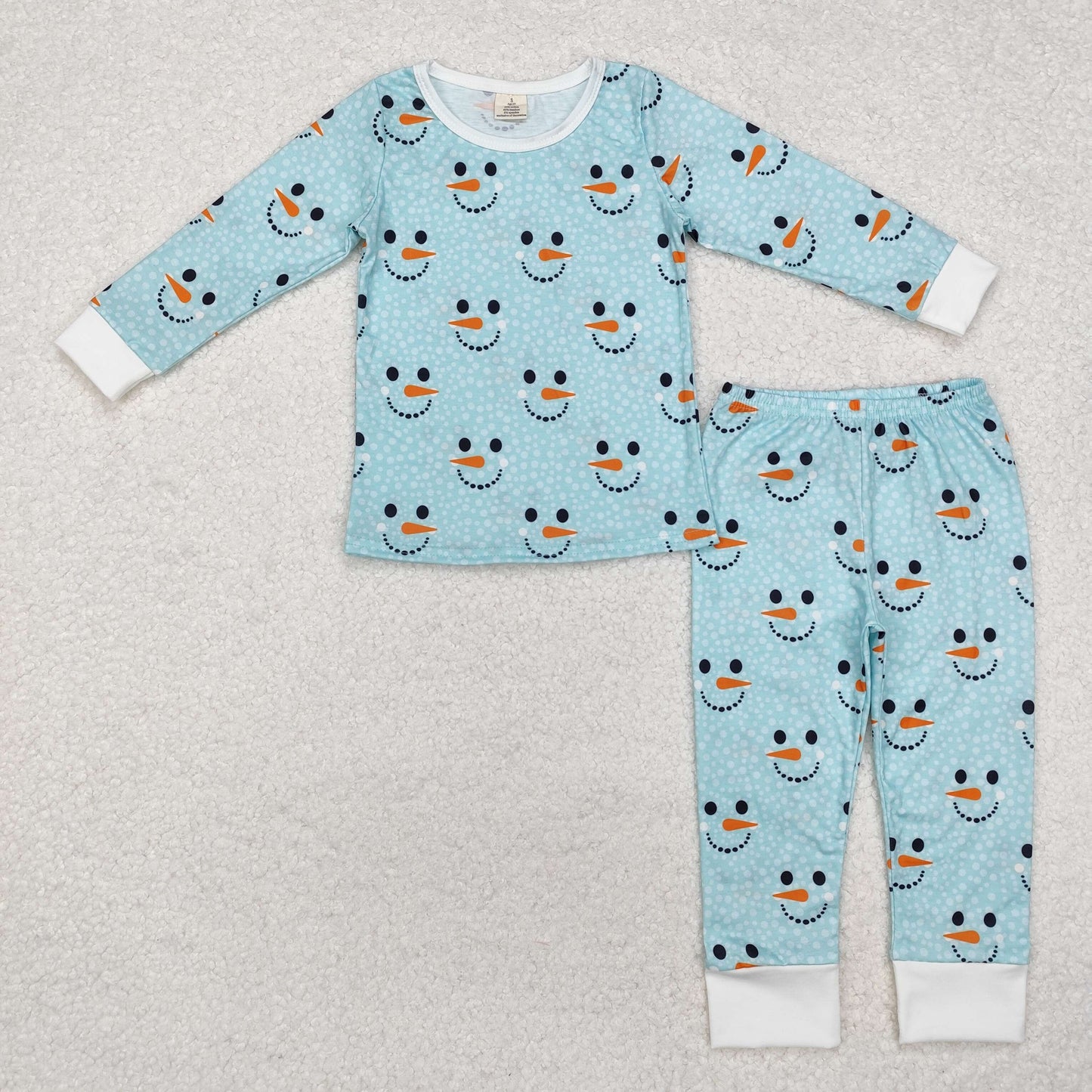 BLP0543 snowmen boy pajamas outfit 202411 RTS sibling