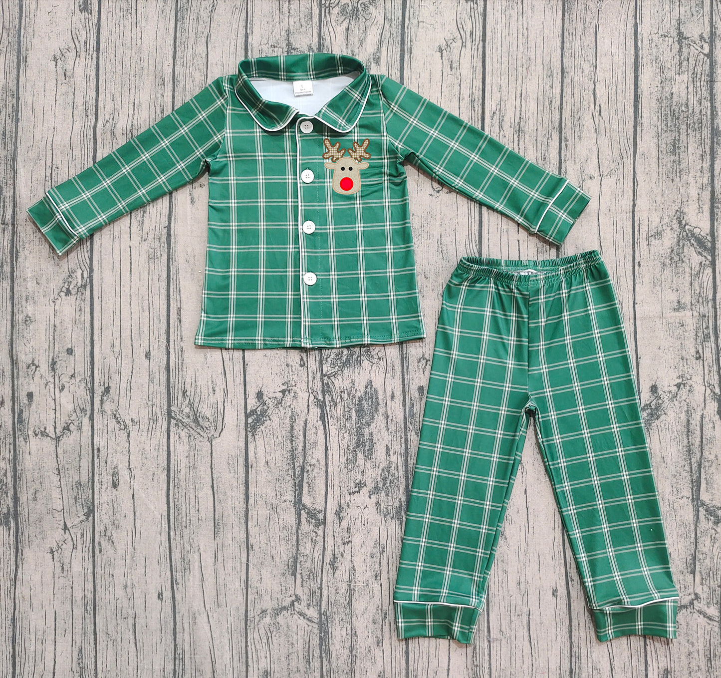 BLP0545 Christmas deer boy outfit pajamas preorder 202405 sibling