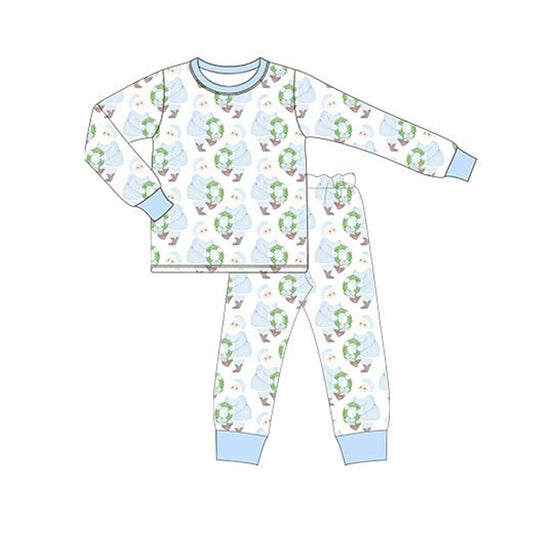 BLP0548 Christmas santa boy outfit pajamas preorder 202405 sibling