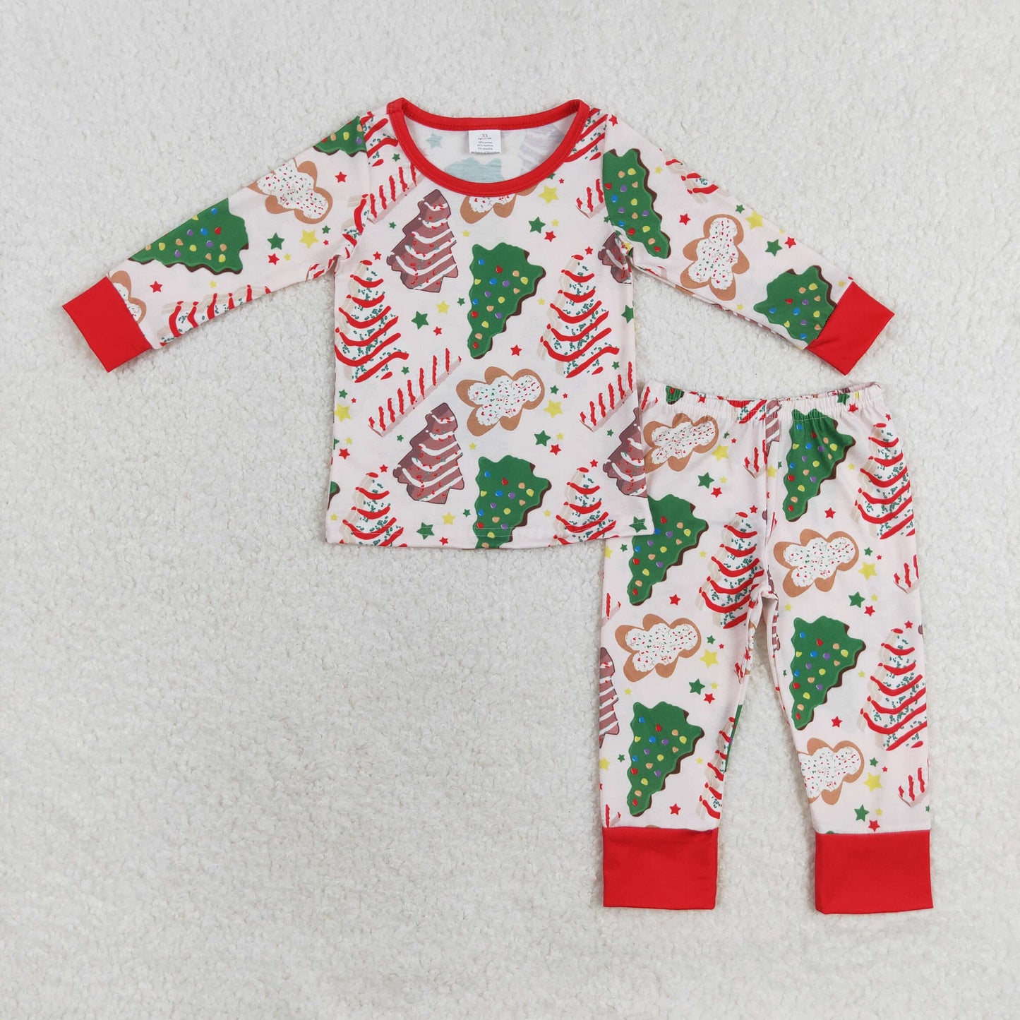 BLP0549 Christmas tree gingerbread cake bamboo boy outfit pajamas RTS 202407 sibling