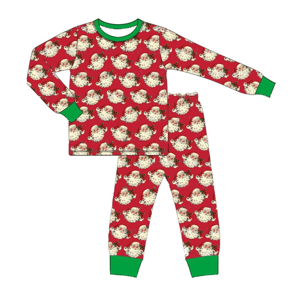 BLP0560 custom  moq 3 Christmas santa boy pajamas outfit preorder 202405 sibling