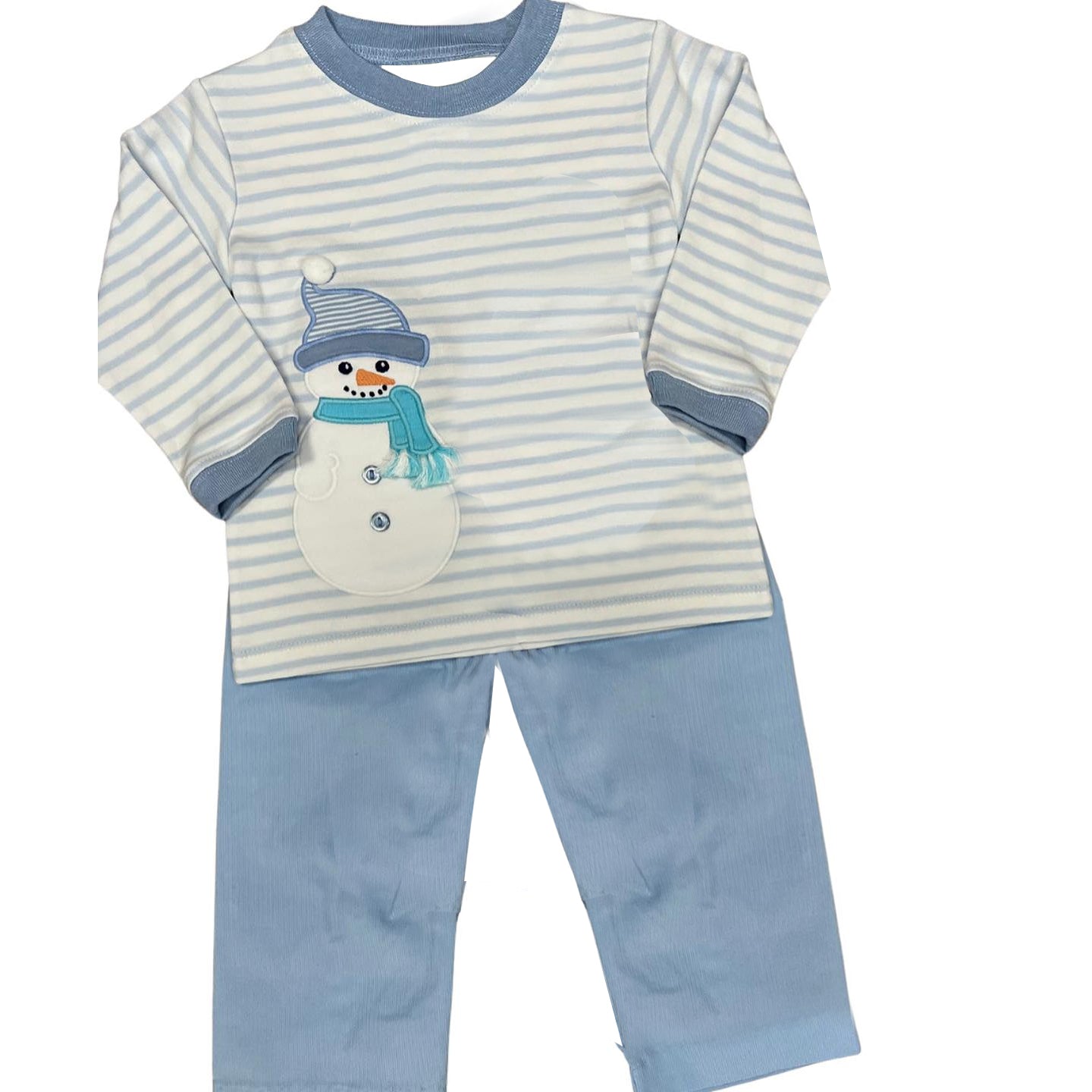 BLP0563 snowman boy pajamas outfit preorder 202406 sibling