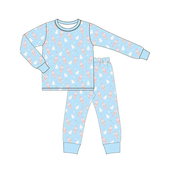 BLP0571 Christmas nutcracker pajamas boy outfit preorder 202406