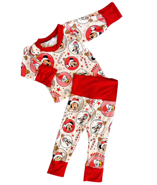 Christmas mouse sibling BLP0573  pajamas boy outfit preorder 202406