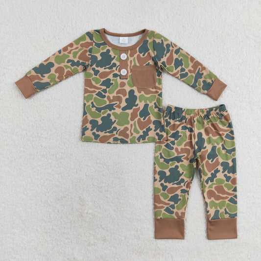 BLP0580 camo Bamboo pajamas boy outfit RTS 202407