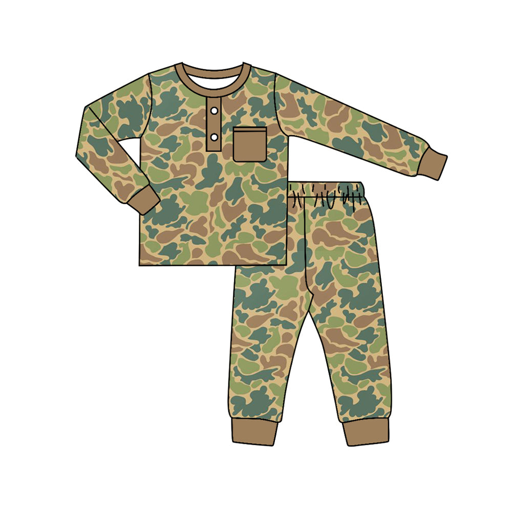 BLP0581 camo pajamas boy outfit preorder 202406