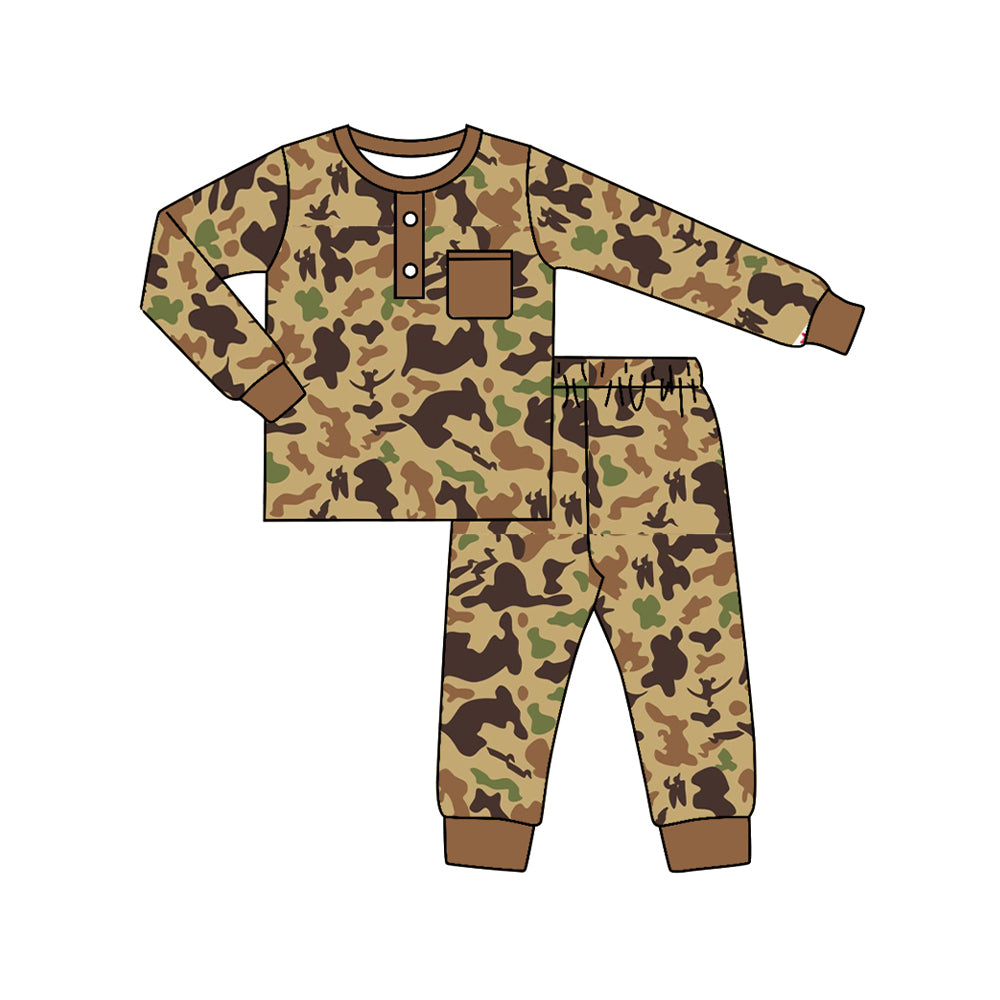 BLP0581 camo pajamas boy outfit preorder 202406