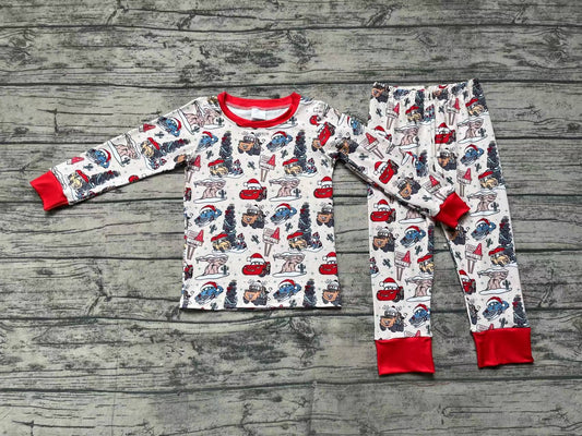 BLP0595 Christmas tree boy pajamas outfit preorder 202407