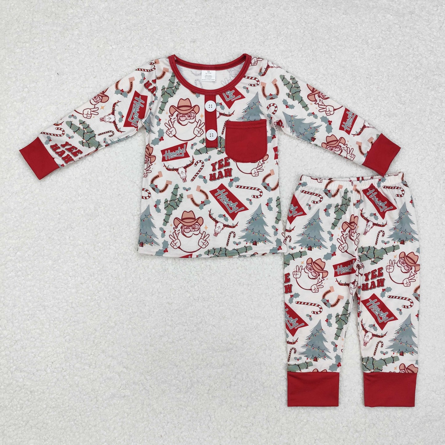 BAMBOO BLP0620 Christmas  boy cotton pajamas outfit 2024049 RTS  sibling