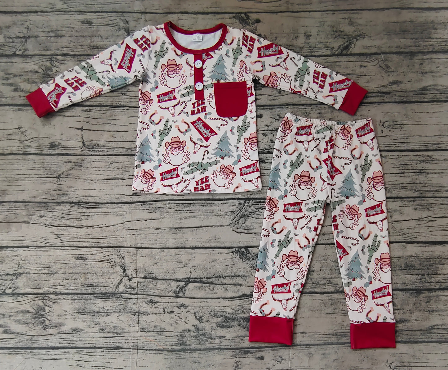 BAMBOO BLP0620 Christmas  boy cotton pajamas outfit 2024049 RTS  sibling