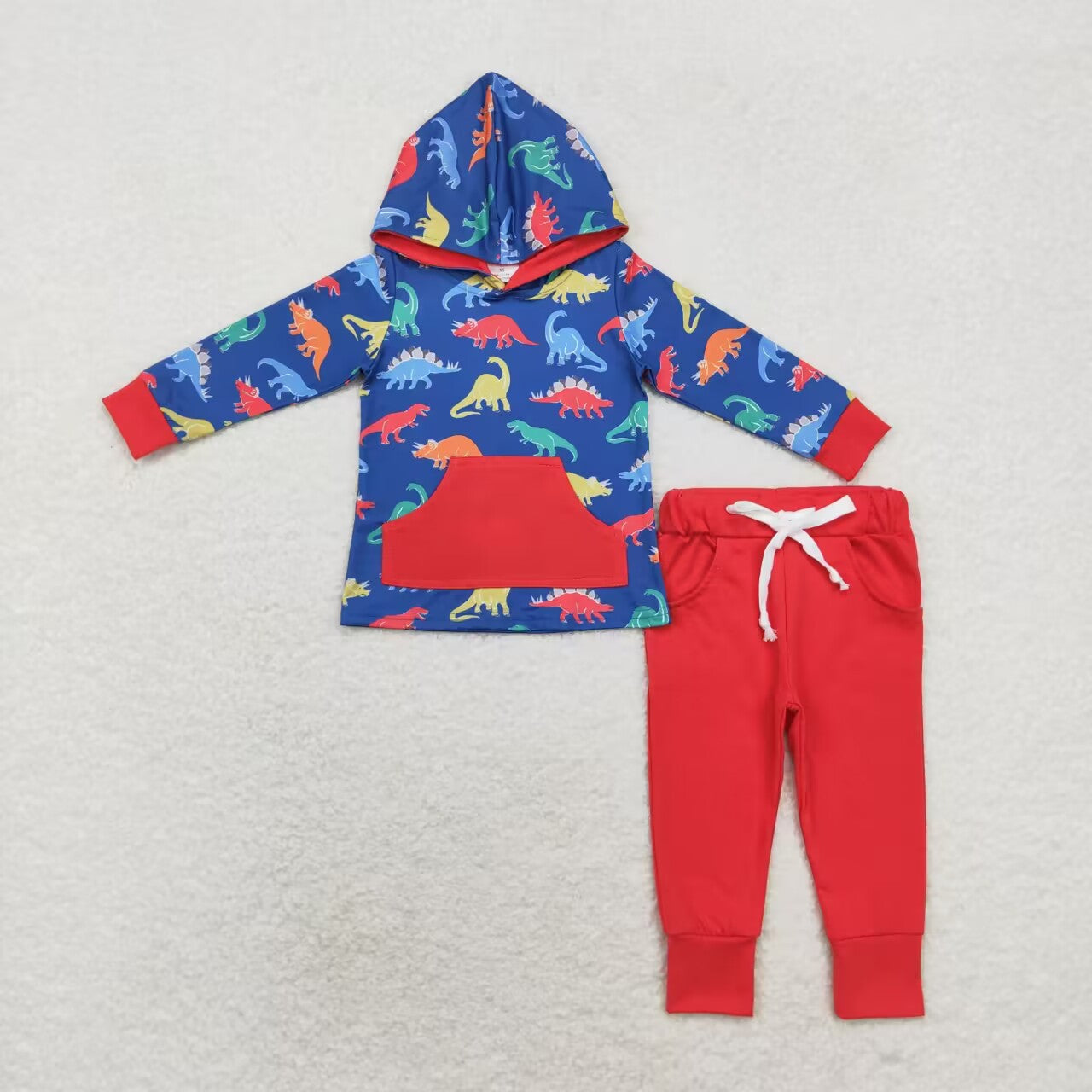 BLP0637 dinosuar printing sibling  boy cotton outfit 202408 RTS