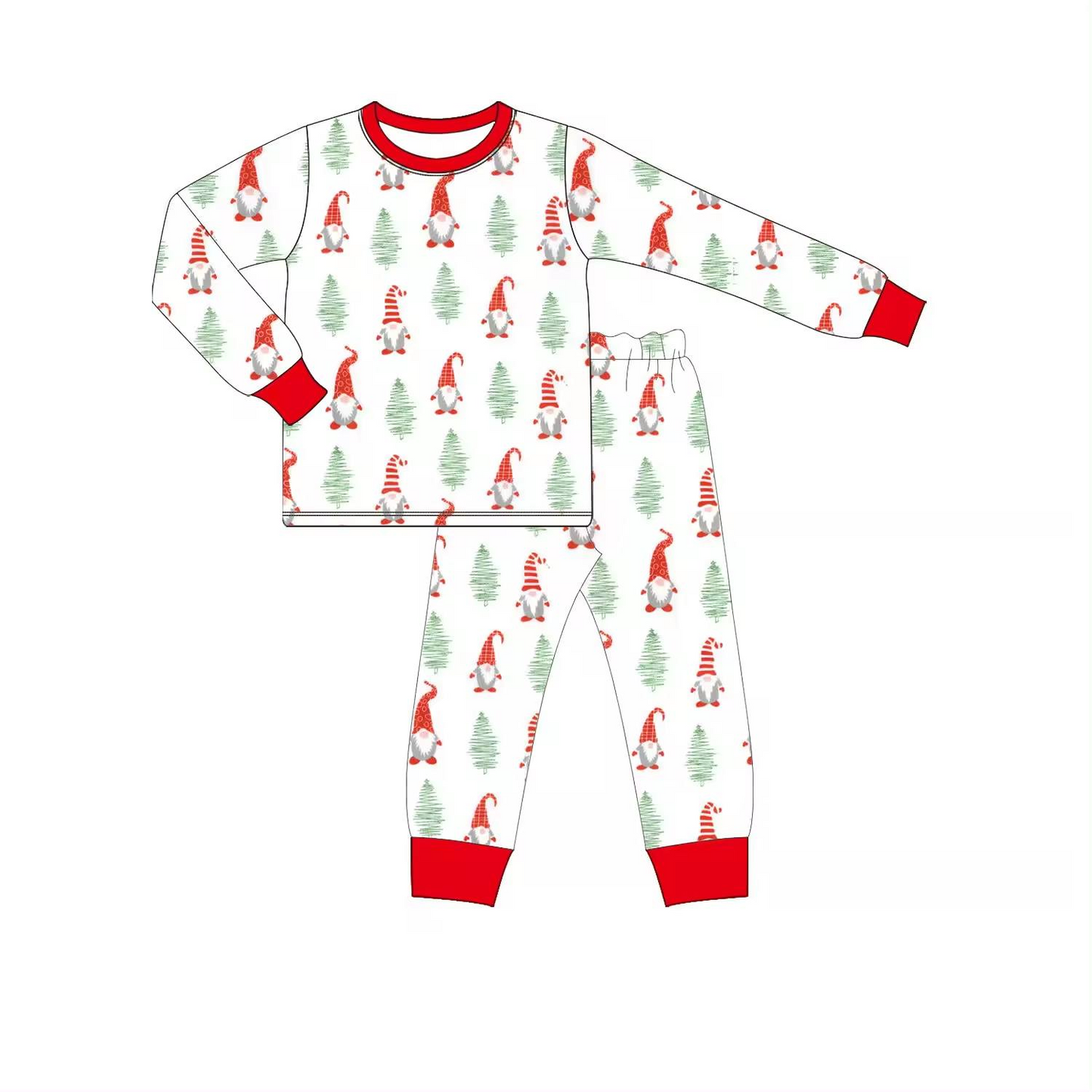 Christmas tree cartoon sibling  BLP0661 preorder  pajamas boy outfit 202407 sibling