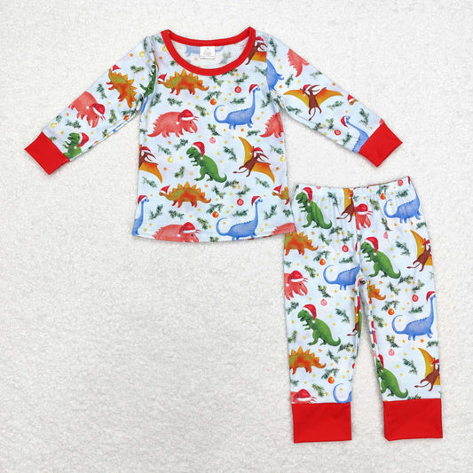 -BAMBOO Christmas dinosaur sibling BLP0664  boy pajamas outfit 202408