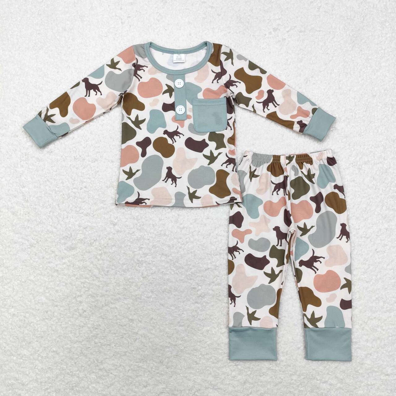 -BAMBOO camo dog sibling  BLP0669 preorder boy pajamas outfit 202408