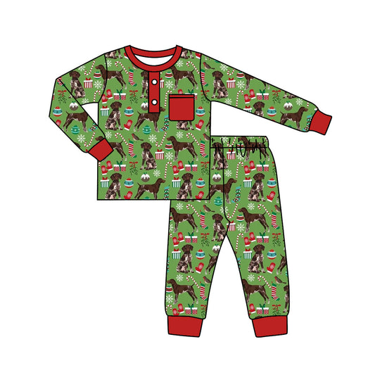 Christmas dog sibling BLP0672 preorder boy pajamas outfit 202407