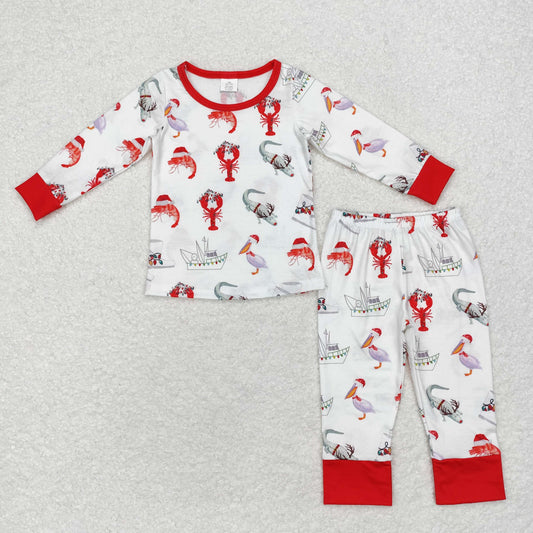 BAMBOO sea cray fish sailboat BLP0674 boy pajamas outfit 202408