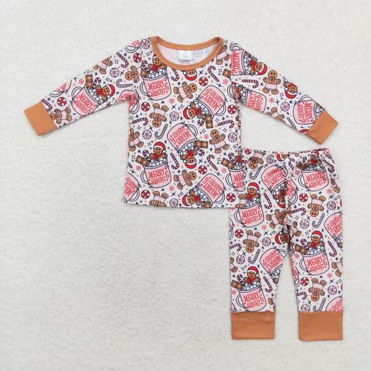 BAMBOO gingerbread Merry christmas sibling BLP0676  boy pajamas outfit 202408  rts