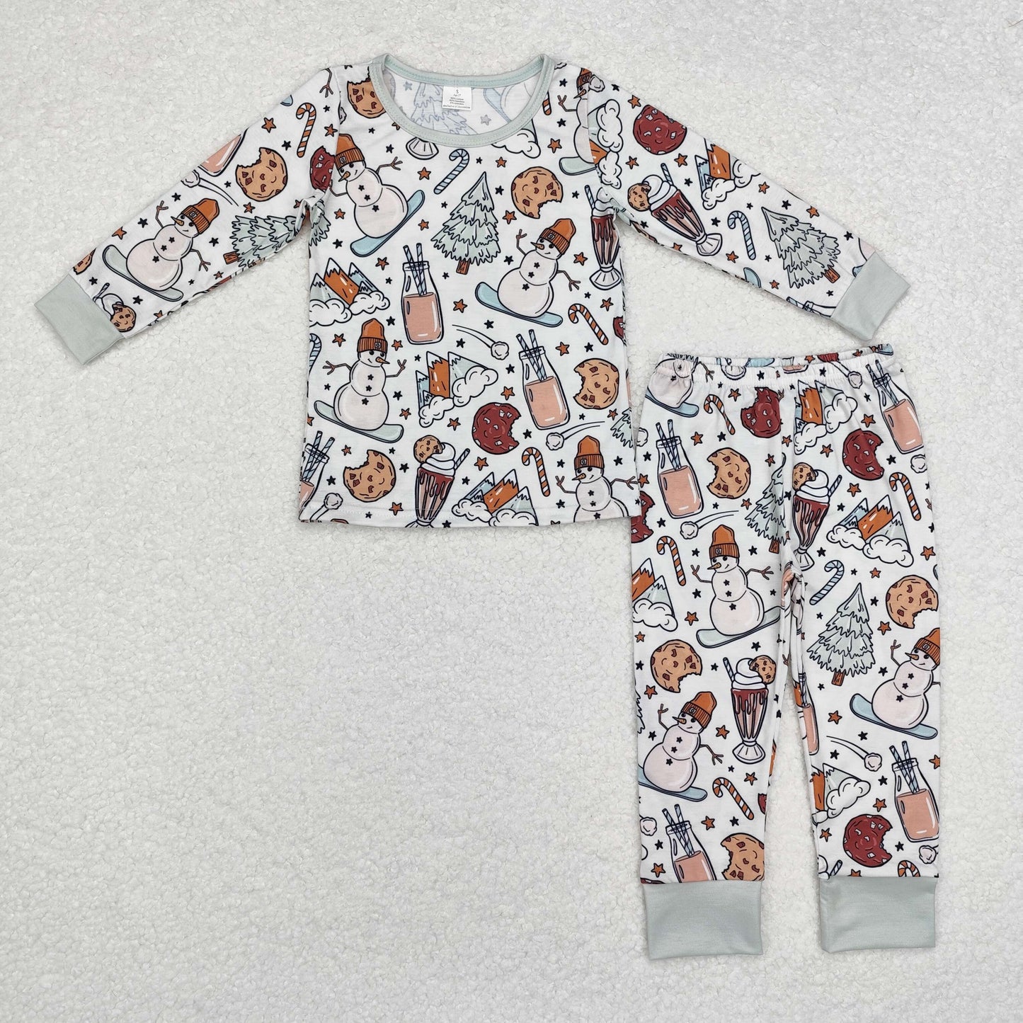 BAMBOO snowmen milk cookie sibling BLP0688 preorder boy pajamas outfit 202409