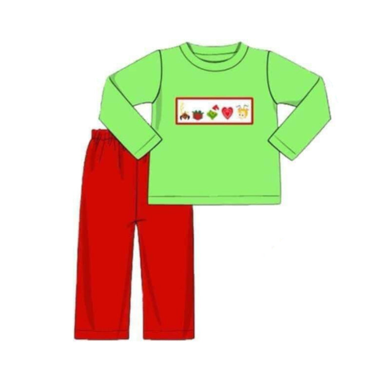 Christmas grinch sibling BLP0691 preorder boy pajamas outfit 202407