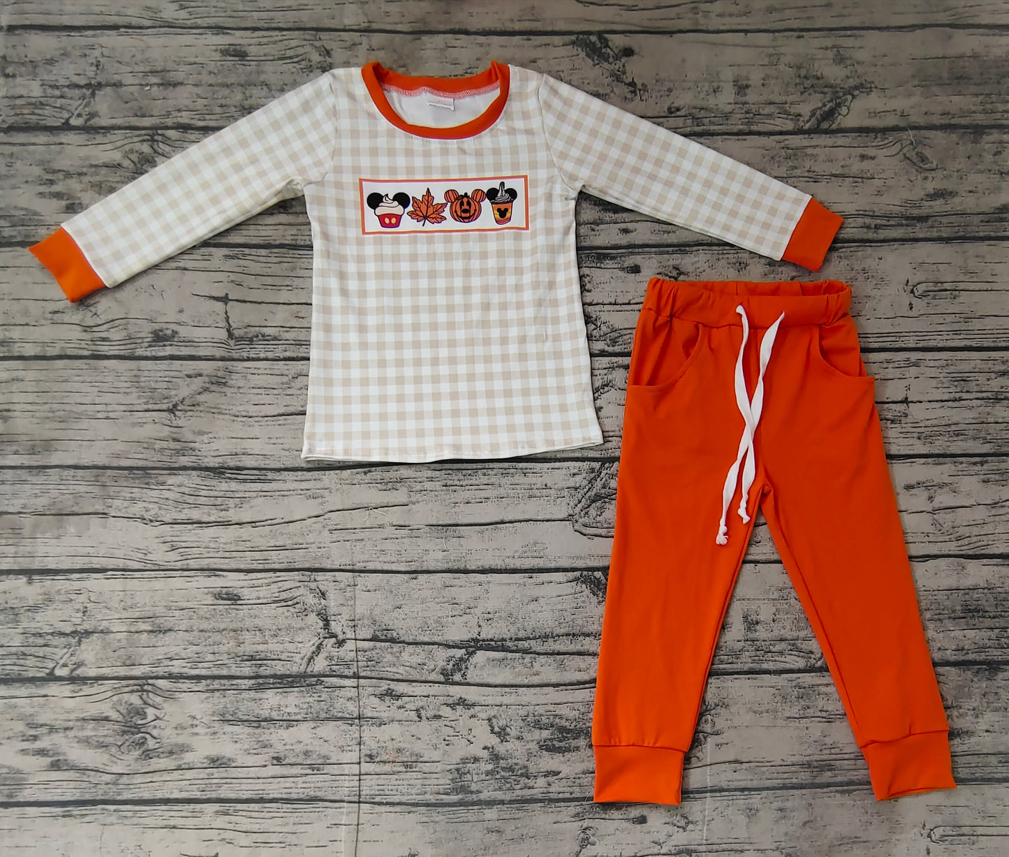 thanksgiving turkey sibling BLP0696 boy pajamas outfit  202409 RTS